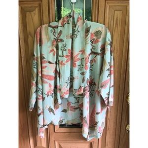 Chiffon Floral Printed Kimono Cardigan